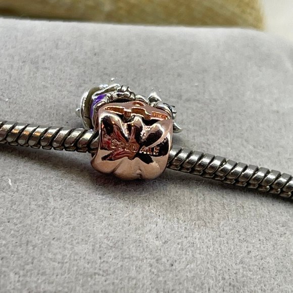 Pandora Disney Mickey Mouse & Minnie Mouse Halloween Pumpkin Charm - Picture 3 of 5